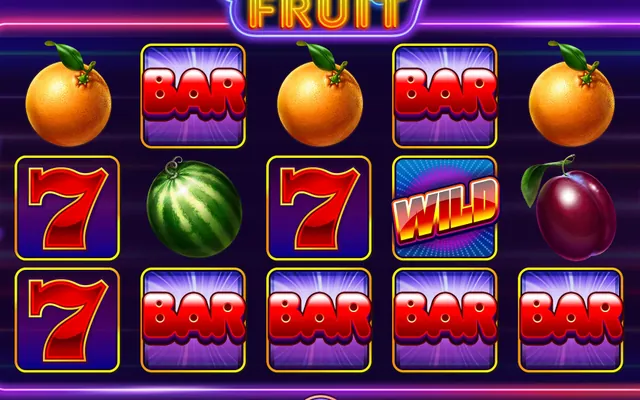 Hot Hot Fruit slot by Habanero mid-spin: five reels of fruit, sevens and BAR symbols